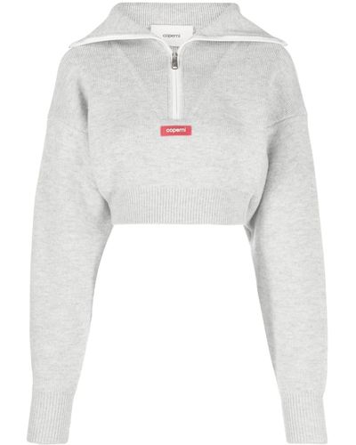 Coperni Half-zip Fastening Sweater - White