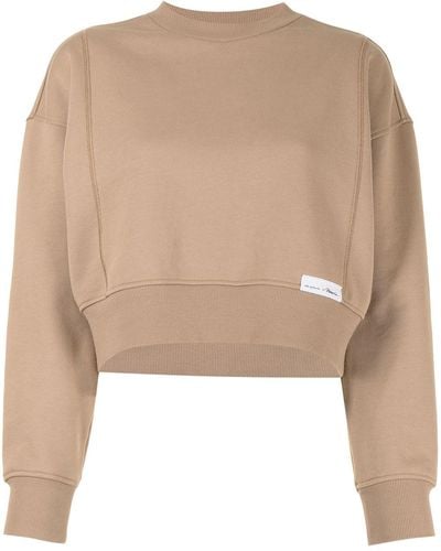 3.1 Phillip Lim Everyday Terry Cropped Sweatshirt - Natural
