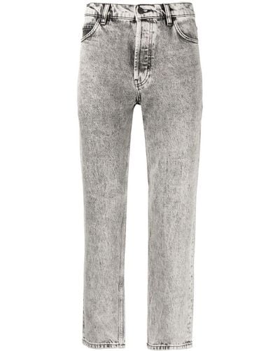 HUGO Ausgeblichene Slim-Fit-Jeans - Grau