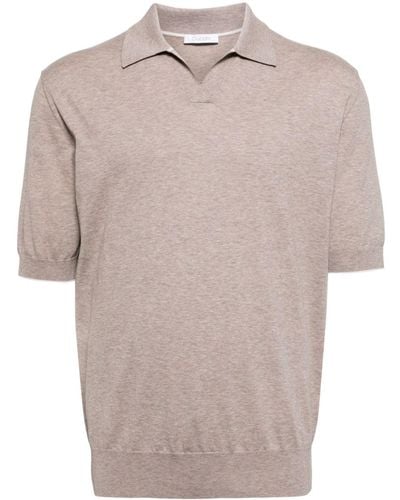 Cruciani Mélange Cotton Polo Shirt - ホワイト
