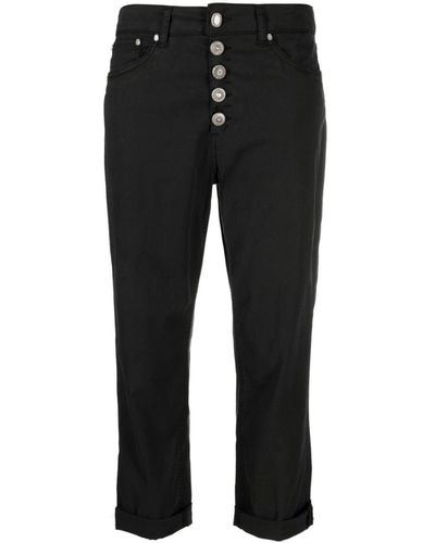 Dondup Koons Loose-fit Cropped Jeans - Black