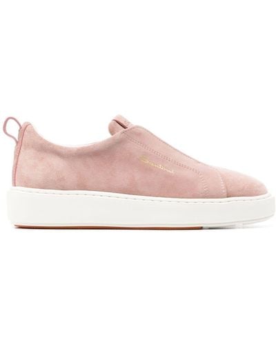 Santoni Slip-on Suede Sneakers - Pink