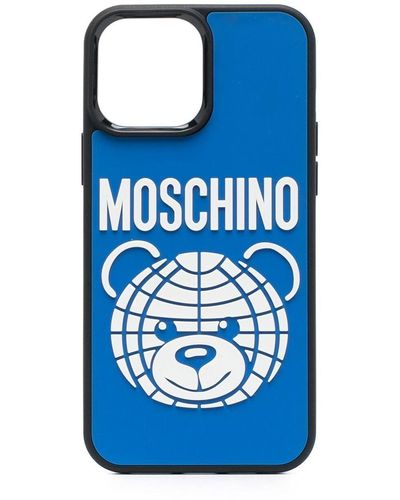 Moschino Coque d'iPhone 12 Pro Max Teddy Bear - Bleu