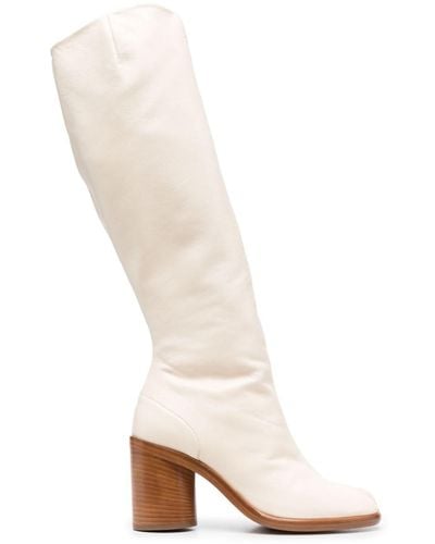 Maison Margiela Tabi 80mm Knee-high Boots - White