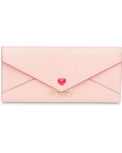 Miu Miu Madras Love Envelope Wallet - Pink