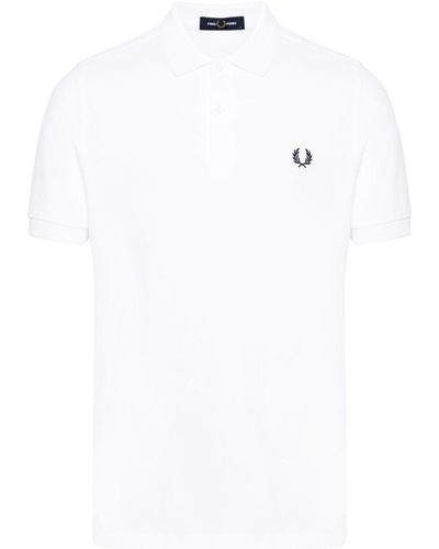 Fred Perry Logo-embroidered Piqué Polo Shirt - White