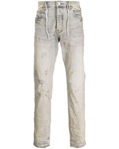 Purple Brand Jeans denim in cotone - Grigio