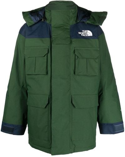 The North Face Logo-embroidered Padded-design Coat - Green