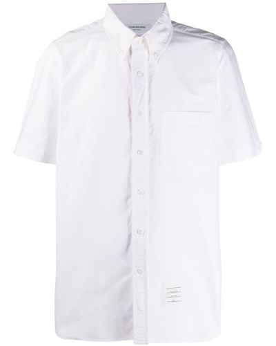Thom Browne Oxford-Hemd mit Ripsband - Weiß