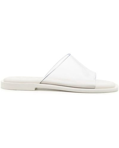 Loewe Sandales Petal à bride transparente - Blanc