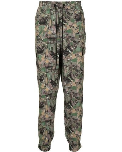Iceberg Graphic Camouflage-print Track Trousers - Brown