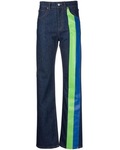 Victoria Beckham Jeans dritti Julia con righe - Blu