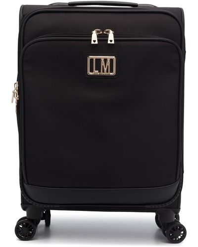 Love Moschino Koffer mit Logo-Schild - Schwarz