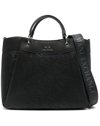 Armani Exchange Shopper Met Logo-reliëf - Zwart