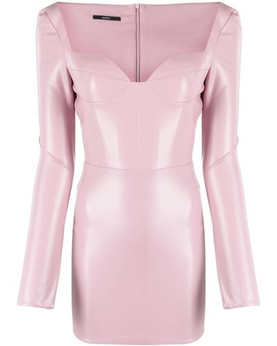 Alex Perry Patent Mini Dress - Pink