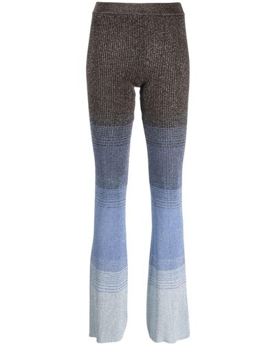 Gcds Degradé Striped Knitted Trousers - Grey