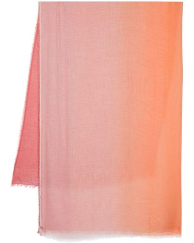 Faliero Sarti Fringed Ombré-effect Scarf - Pink