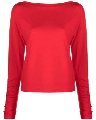 Patrizia Pepe Sweater Met Geborduurd Logo - Rood