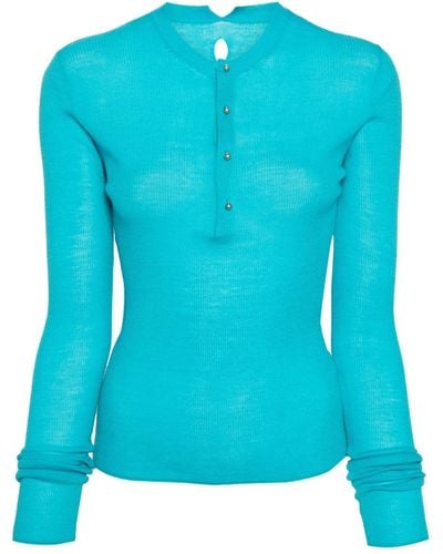 JNBY Cut-out Knitted Top - Blue