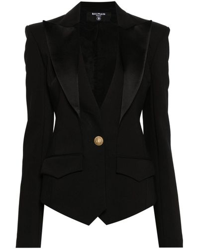 Balmain Single-breasted Blazer - Black