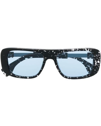 Marcelo Burlon Polygala Rectangle-frame Sunglasses - Blue