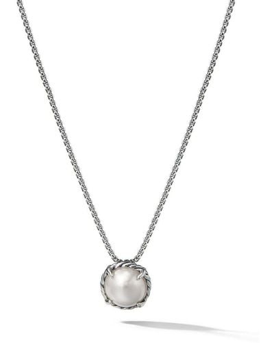 David Yurman Petite Chatelaine パール ネックレス スターリングシルバー - メタリック