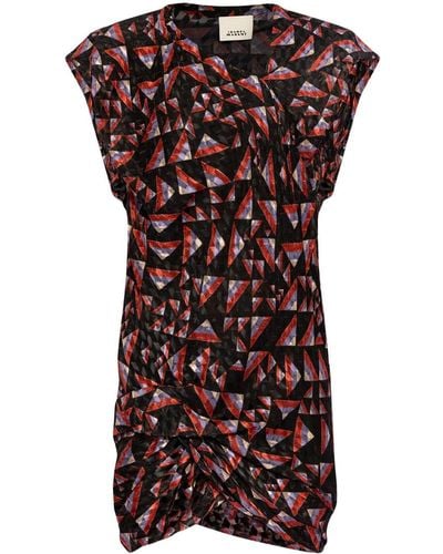 Isabel Marant Khol Fluwelen Mini-jurk - Rood