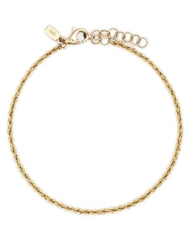 EF Collection 14kt Yellow Gold Twist Bracelet - White