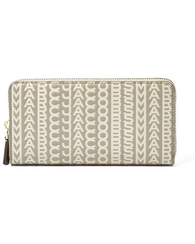 Marc Jacobs The Monogram Leather Continental Wallet - Natural