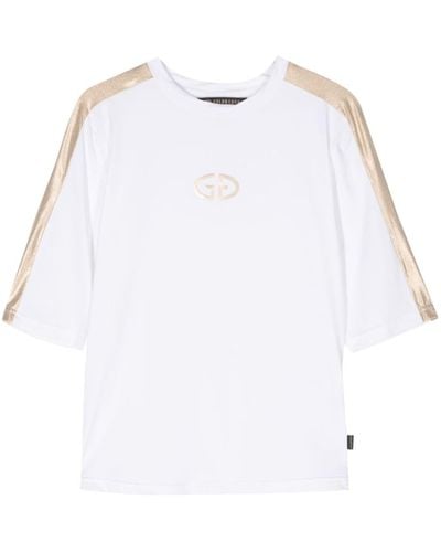 Goldbergh T-shirt Renowned con dettaglio a righe - Bianco