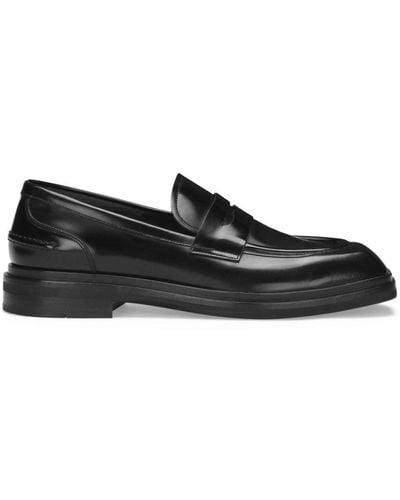 Dolce & Gabbana Square-toe Leather Loafers - Black