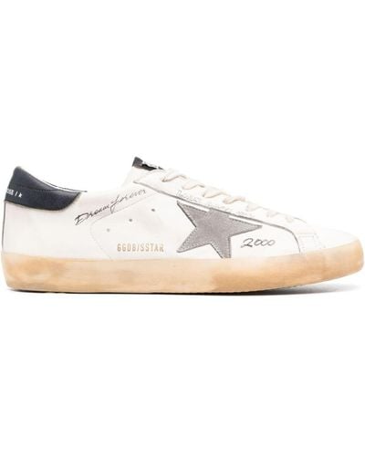Golden Goose Super-star sneakers in pelle - Bianco