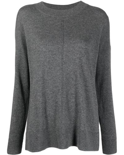 Chinti & Parker Long-sleeve Fine-knit Sweater - Gray