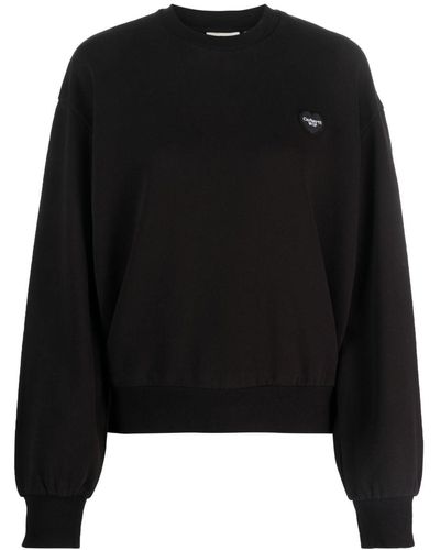 Carhartt Logo-patch Cotton Sweatshirt - Black
