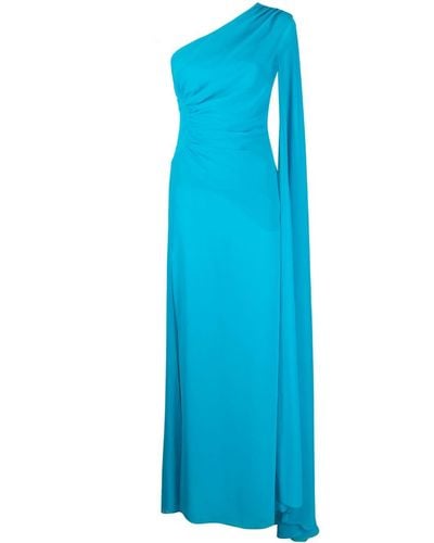 Blanca Vita Drapiertes Azzeruolo Maxikleid - Blau