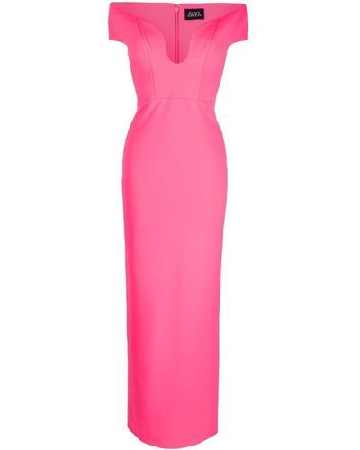Solace London Marlowe Off-shoulder Gown - Pink