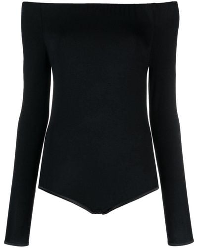 Ioana Ciolacu Off-shoulder Long-sleeve Bodysuit - Black