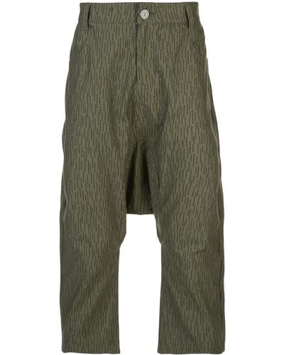 Mostly Heard Rarely Seen Graphic-print Drop-crotch Trousers - Green