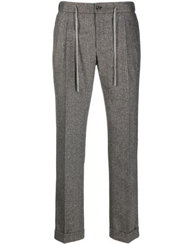 Barba Napoli Pantalones de vestir de tweed - Gris