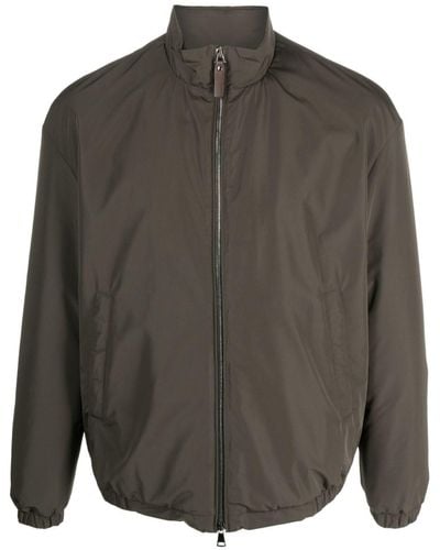 Canali Zip-up Lightweight Jacket - Gray
