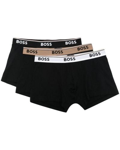 BOSS Logo-waistband Boxers (pack Of Three) - Black
