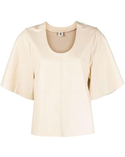 By Malene Birger Wiolas Leather Top - Natural