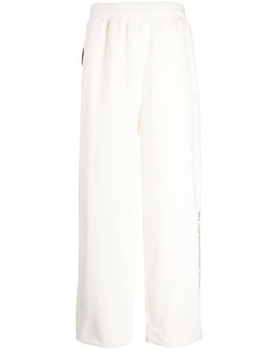 Izzue Logo-patch Straight Trousers - White