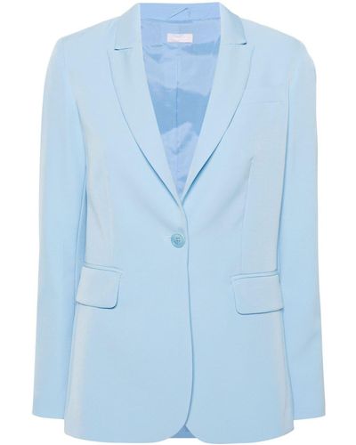Liu Jo ピークドラペル シングルジャケット - ブルー