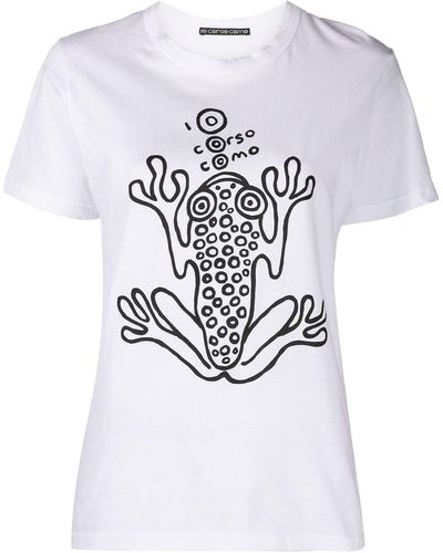 10 Corso Como Frog-print Short-sleeved T-shirt - White