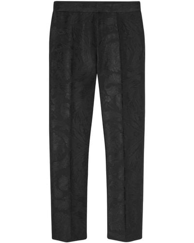 Versace Pantalones de vestir Barocco en jacquard - Negro