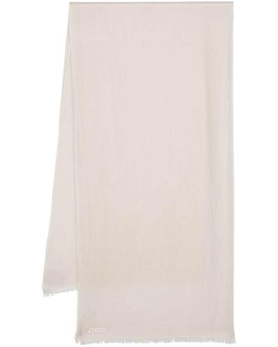 Isabel Marant Frayed-edge Cashmere Scarf - White