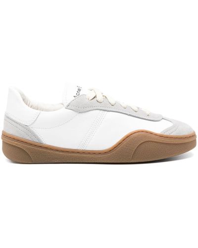 Acne Studios Panelled-design Leather Trainers - White