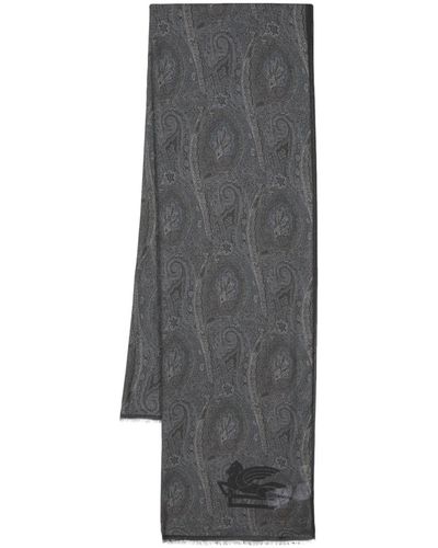 Etro Schal mit Paisleymuster - Grau
