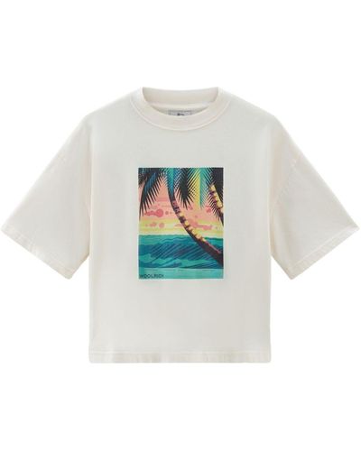 Woolrich グラフィック Tシャツ - ホワイト